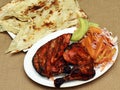 North Indian Punjabi Tandoori chicken with butter naan