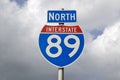 North Interstate 89 sign in New Hampshire