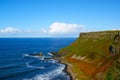 North Ireland GIANT'S CAUSEWAY. Ocean coast landscape. Royalty Free Stock Photo