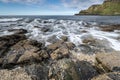 North Ireland rocky sea landscape Royalty Free Stock Photo