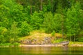 North Karelia lake, Russian wild nature. Royalty Free Stock Photo