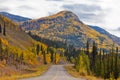 North Klondike Highway golden taiga Yukon Canada