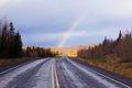 North Klondike Highway Yukon Canada fall rainbow