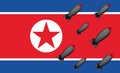 North korea bombs Royalty Free Stock Photo