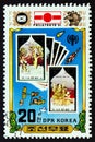 NORTH KOREA - CIRCA 1981: A stamp printed in North Korea shows DPRK world fairy tale stamps, circa 1981.