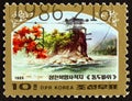 NORTH KOREA - CIRCA 1986: A stamp printed in North Korea shows Songgan Revolutionary Site, circa 1986.