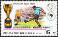 NORTH KOREA - CIRCA 1978: A stamp printed in North Korea shows Uruguay, 1930, 1950, circa 1978.