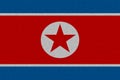 North Korea flag painted on paper