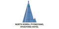 North Korea, Pyongyang, Ryugyong Hotel travel landmark vector illustration