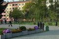 North Korea, Pyongyang street scene Royalty Free Stock Photo