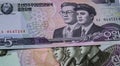 North Korea won banknotes close up