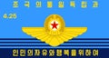 Glossy glass North Korean Air Force Flag