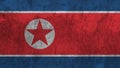 North Korean flag painted on the wall. Royalty Free Stock Photo