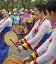 North Korean Pyongyang folk dancers