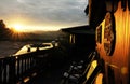 North-Laos: Mekong Cruise at sunrise near Luang Brabang City Royalty Free Stock Photo