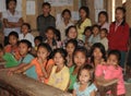 North-Laos: School-children in the Mekong river village school B Royalty Free Stock Photo