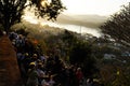 North-Laos: `Phou Si` mountain view to the ancient royal city Luang Prabang