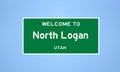 North Logan, Utah city limit sign. Town sign from the USA.