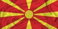 Silk North Macedonia Flag Royalty Free Stock Photo