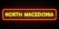 North Macedonia neon sign.