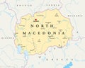 North Macedonia political map
