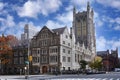 Gothic building and tower of the Union Theological Seminary