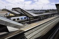 North Melbourne Railway station with tracks and Metro train, Australia Royalty Free Stock Photo