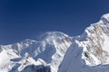 North mountainside of peak Pobeda (Jengish Chokusu in Kyrgyz, or Royalty Free Stock Photo