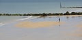 North Norfolk Beach with distat figures on the sand.