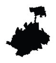 North Ossetia-Alania map silhouette .