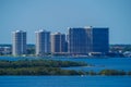 Water Club North Palm Beach Condominium and Old Port Cove Marina North Basin view from Singer Island, Florida Royalty Free Stock Photo