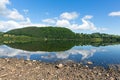 North part of Ullswater Lake District Cumbria England UK blue sky on beautiful summer day with sunshine