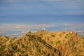 North Peak as seen at sunset from the top of Mt Diablo Royalty Free Stock Photo