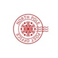 North Pole, post office sign or stamp