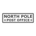 North Pole, post office sign or stamp Royalty Free Stock Photo