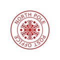 North Pole, post office sign or stamp