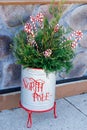 North Pole Christmas Decoration Pot