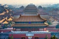 North Red Entrance Many Yellow Roofs Forbidden City Beijing Chin Royalty Free Stock Photo