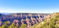 North Rim Grand Canyon Vista Mountain trees ,Arizona Royalty Free Stock Photo