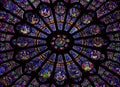 The North Rose window at Notre Dame cathedral, Paris