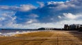 North sea beach of Ayr at sunrise Royalty Free Stock Photo