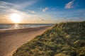 North sea beach, Jutland coast in Denmark Royalty Free Stock Photo