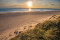North sea beach, Jutland coast in Denmark Royalty Free Stock Photo