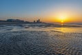 Ostend City Beach at Sunset, Belgium