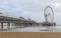 North Sea beach and Scheveningen Pier Royalty Free Stock Photo