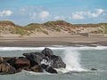 North Sea coast near Agger Tange beach in Thy National Park, Denmark Royalty Free Stock Photo