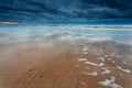 North sea coast at storm Royalty Free Stock Photo