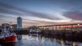 North Shields Fish Quay with a lovely sunrise Royalty Free Stock Photo