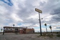 North Shore, California: Abandoned gas station left to decay in the desert, along highway 111 near the Salton Sea