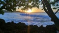 North shore Hawaii Sunset Royalty Free Stock Photo